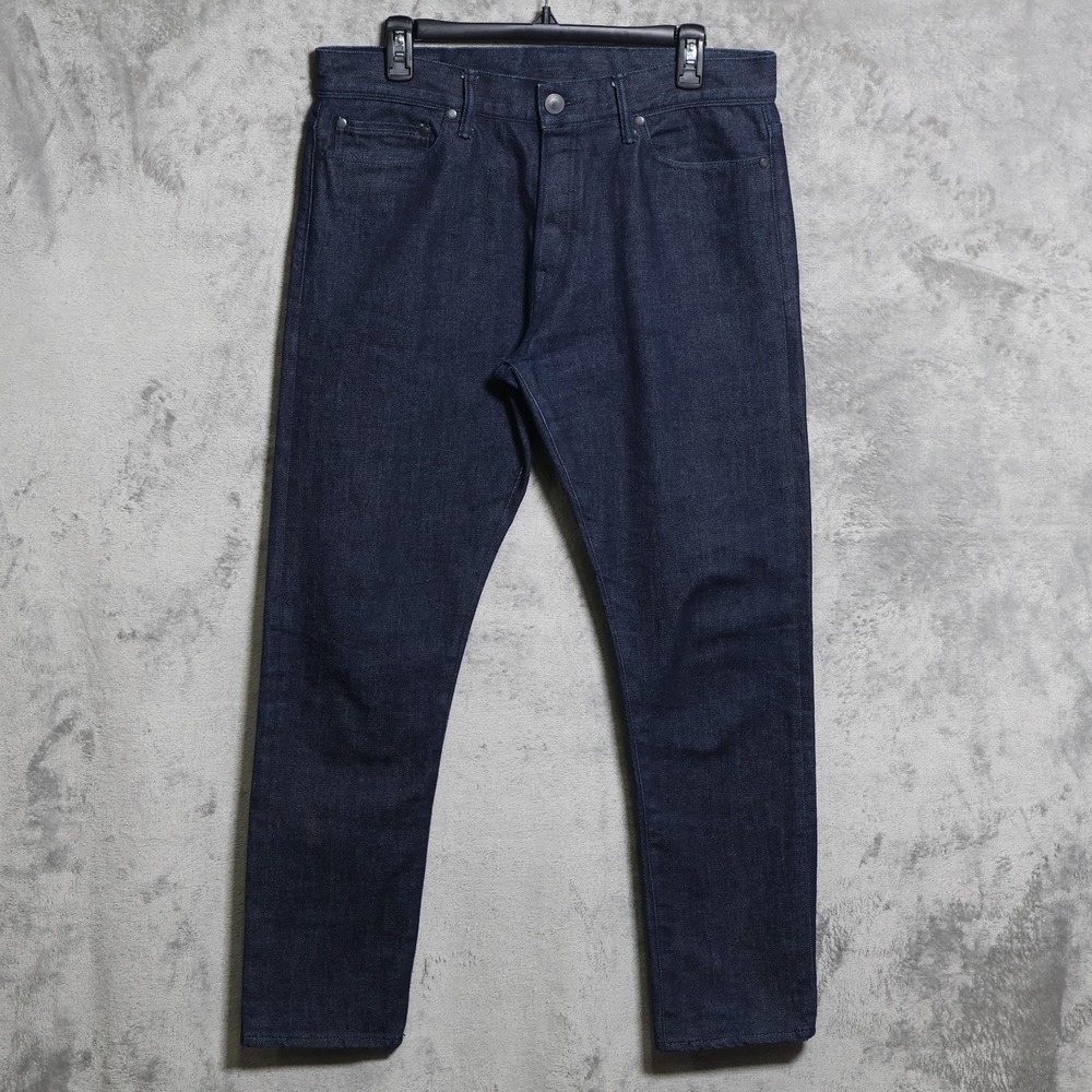 John Elliott Jeans Mens 34x28 Blue Slim Raw Denim Pants Streetwear Made in Japan